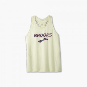 Beige Brooks Womens Distance 3.0 Tank Top | UNH-901578