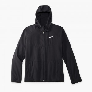 Black Brooks Mens Canopy Jacket | DYS-768490