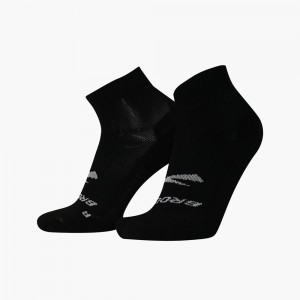 Black Brooks Mens Ghost Quarter Socks | YMT-645310