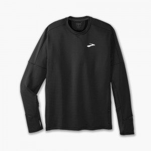 Black Brooks Mens Notch Thermal Long Sleeve 2.0 T-Shirt | CUP-671302