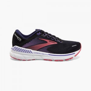 Black Brooks Womens Adrenaline GTS 22 Sports Shoes | WHF-687015