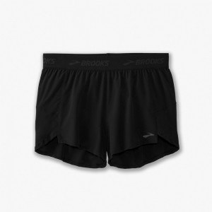 Black Brooks Womens Chaser 3" Shorts | ZBN-603285