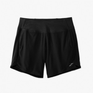 Black Brooks Womens Chaser 7" Shorts | YUH-513809