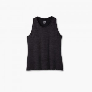 Black Brooks Womens Luxe Tank Top | VQX-942035