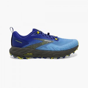 Blue Brooks Mens Cascadia 17 Trail Running Shoes | BRL-467280