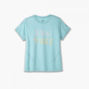 Blue Brooks Womens Distance Short Sleeve 3.0 T-Shirt | VNZ-371859