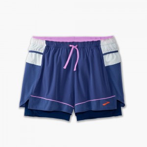 Blue Brooks Womens High Point 3" 2-in-1 Shorts | OTL-975028