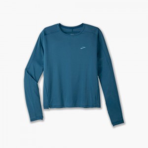 Blue Brooks Womens Sprint Free Long Sleeve 2.0 T-Shirt | VKW-548170