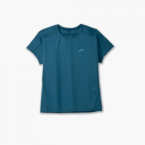 Blue Brooks Womens Sprint Free Short Sleeve 2.0 T-Shirt | EBX-729584