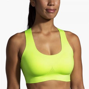 Green Brooks Womens Crossback 2.0 Sports Bra | ZIR-972184