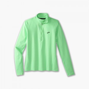 Green Brooks Womens Dash 1/2 Zip 2.0 Top | IKS-214367