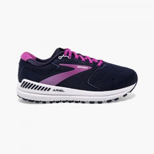 Navy Brooks Womens Ariel '20 Sports Shoes | FOK-601237