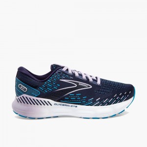 Navy Brooks Womens Glycerin GTS 20 Running Shoes | RLZ-158496