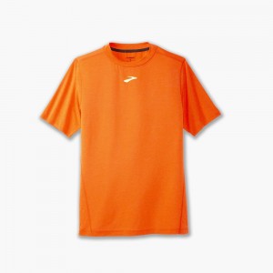 Orange Brooks Mens High Point Short Sleeve T-Shirt | RCO-047629