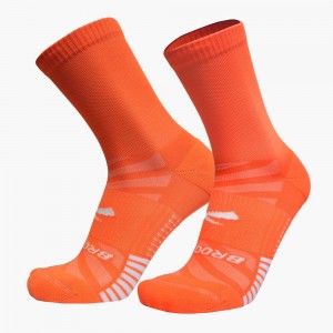 Orange Brooks Womens Ghost Lite Crew Socks | AIS-093678