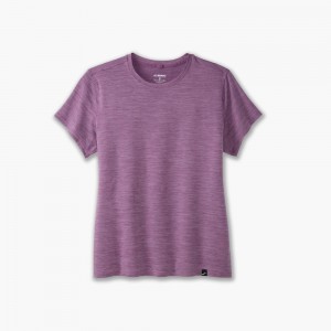 Purple Brooks Womens Luxe Short Sleeve T-Shirt | AYV-069537