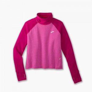 Purple Brooks Womens Notch Thermal Long Sleeve 2.0 Top | PUH-083914