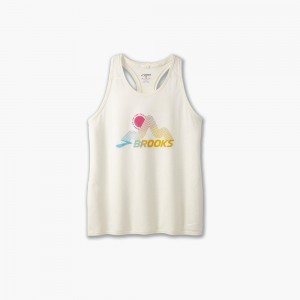 White Brooks Womens Distance 3.0 Tank Top | IRC-769530