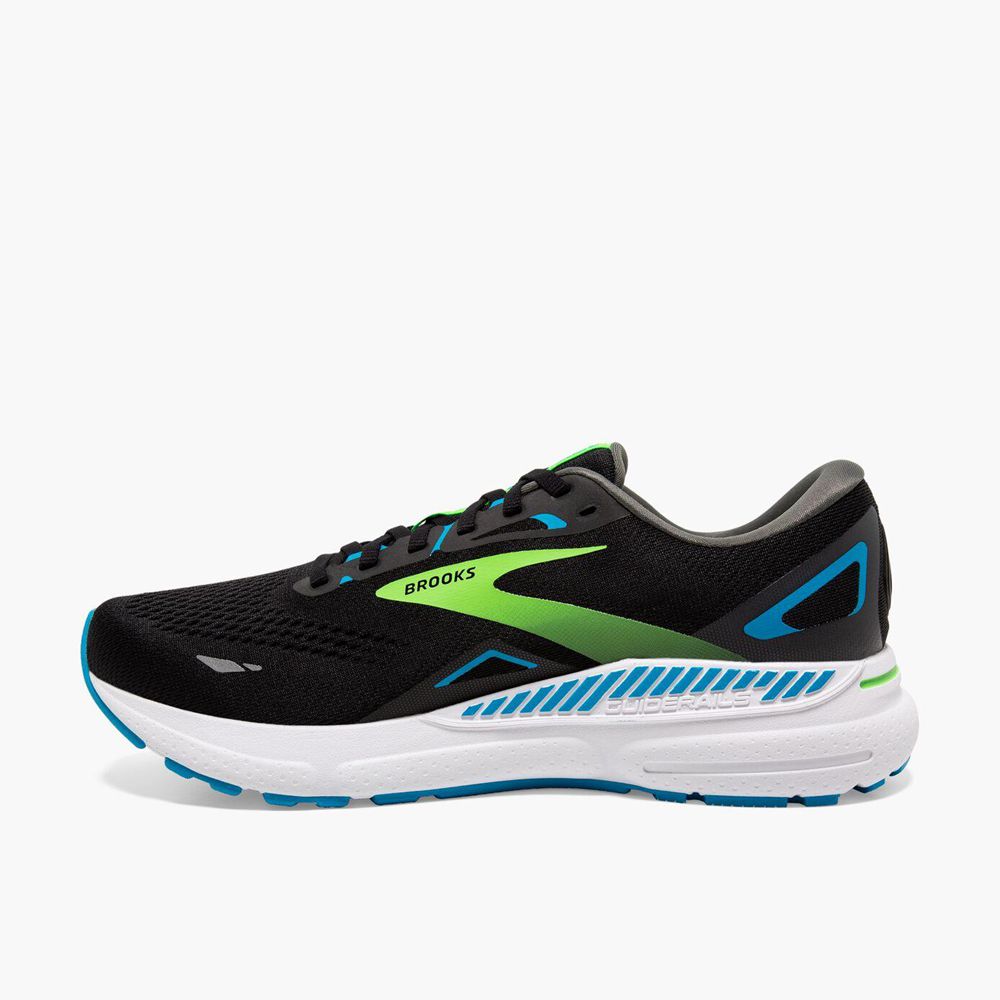 Black Brooks Mens Adrenaline GTS 23 Running Shoes | TMZ-864017