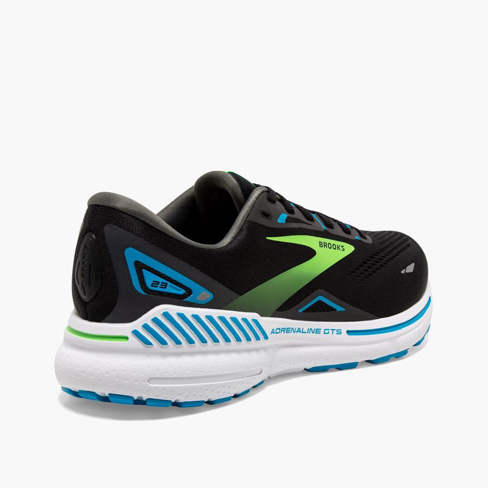 Black Brooks Mens Adrenaline GTS 23 Running Shoes | TMZ-864017