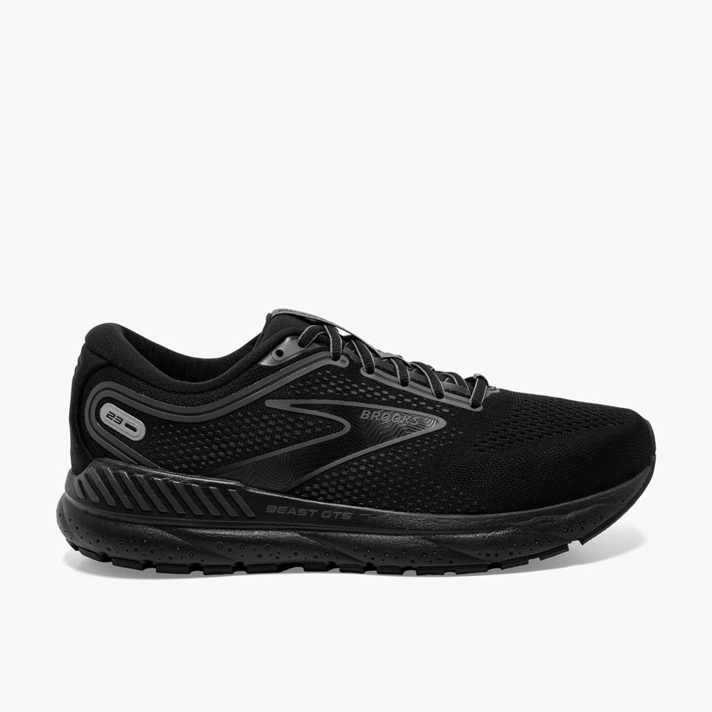 Black Brooks Mens Beast GTS 23 Running Shoes | ONP-605348