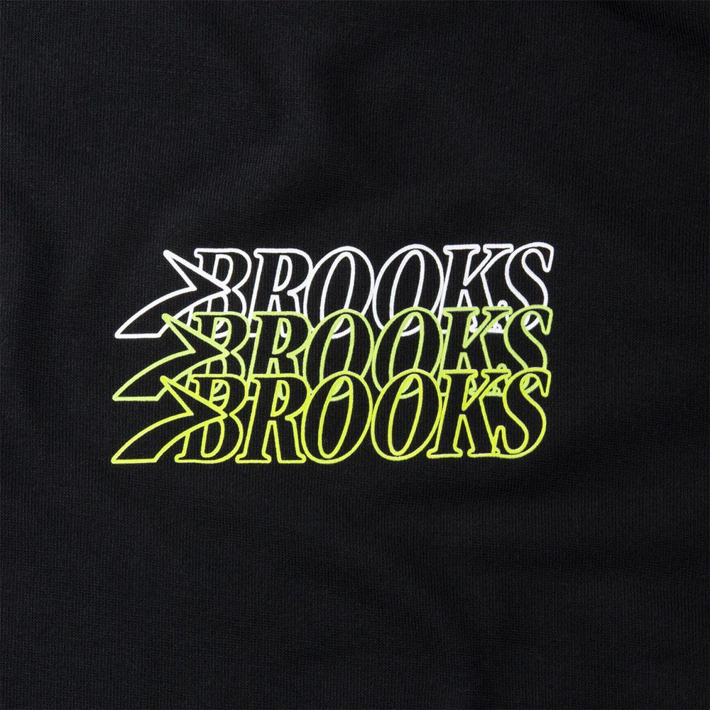 Black Brooks Mens Distance Long Sleeve 3.0 T-Shirt | PCD-625370