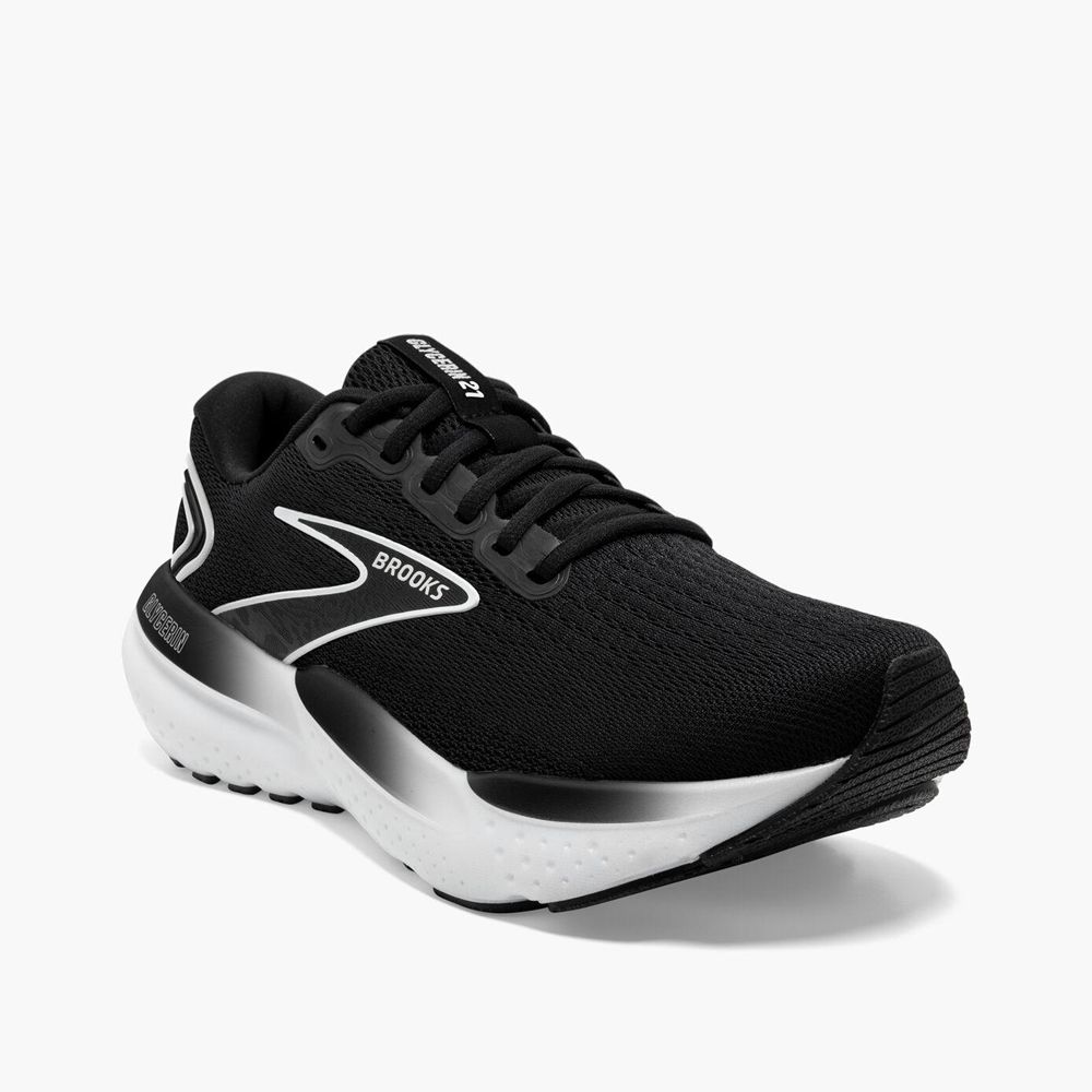 Black Brooks Mens Glycerin 21 Sports Shoes | LDS-039568