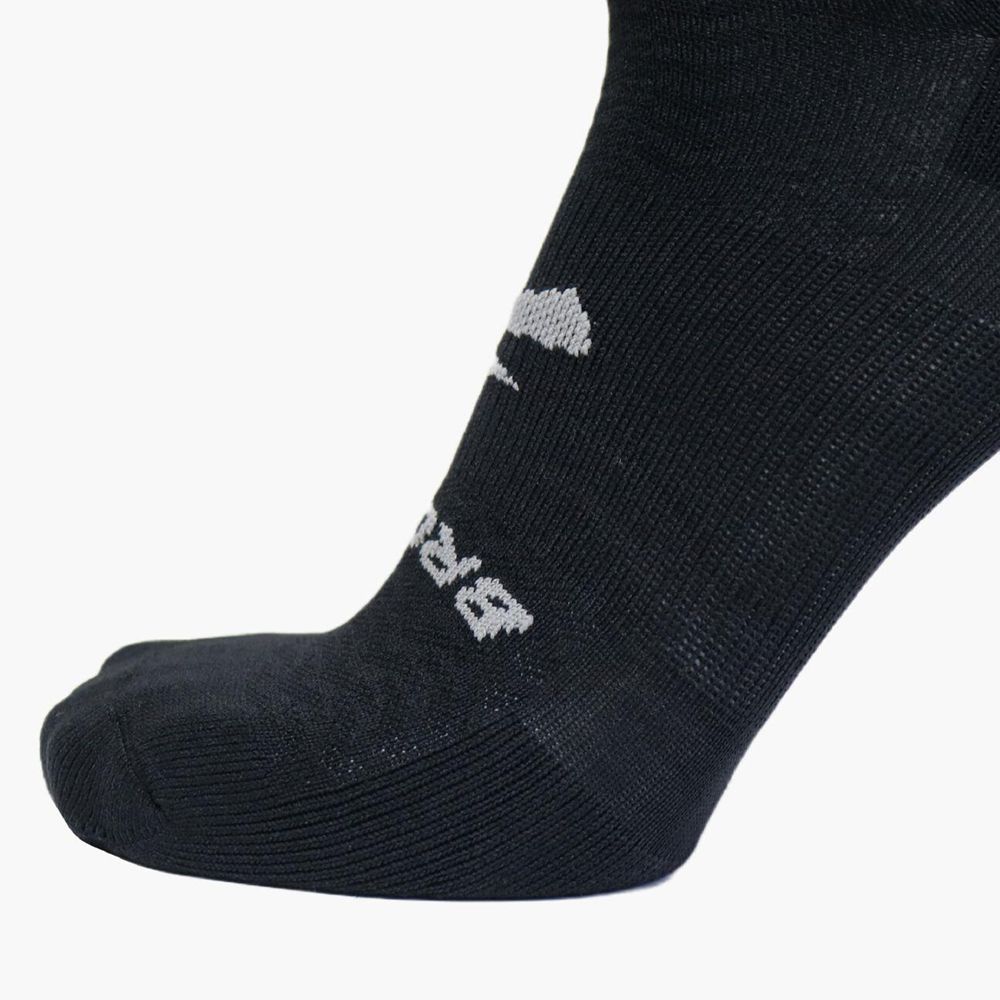 Black Brooks Mens Run-In No Show 3-Pack Socks | SNJ-219074