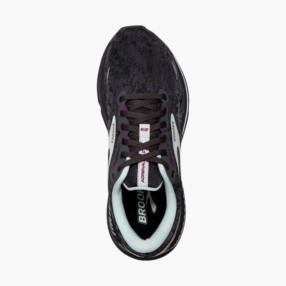 Black Brooks Womens Adrenaline GTS 23 Running Shoes | WGR-518376