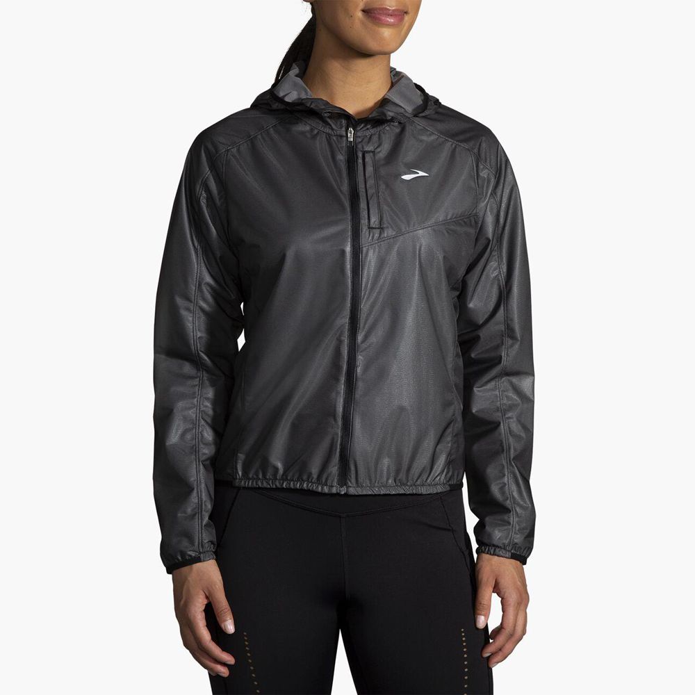 Black Brooks Womens All Altitude Jacket | NLO-054312