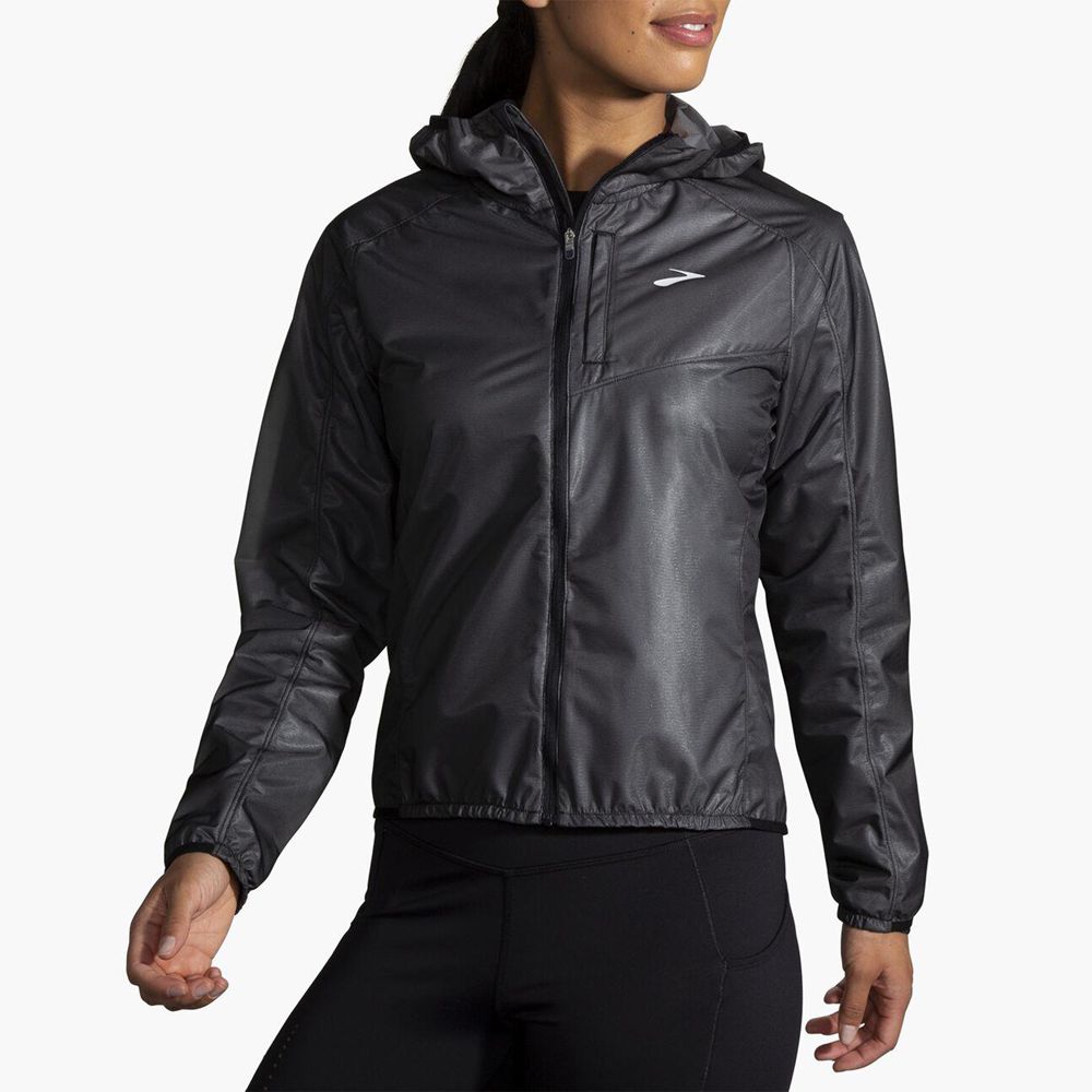 Black Brooks Womens All Altitude Jacket | NLO-054312