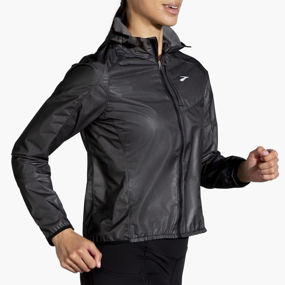 Black Brooks Womens All Altitude Jacket | NLO-054312