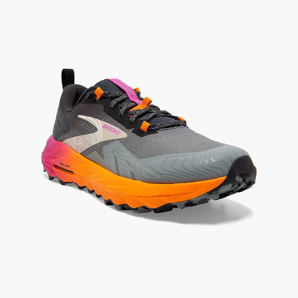 Black Brooks Womens Cascadia 17 Trail Running Shoes | SVA-582763