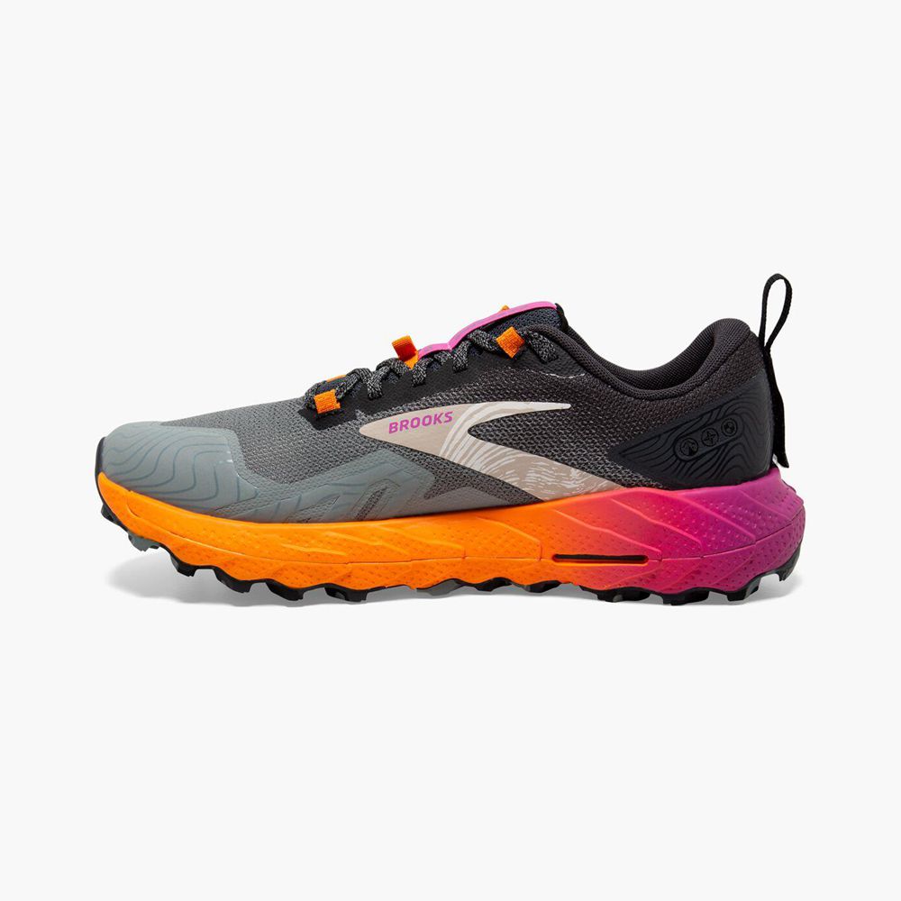 Black Brooks Womens Cascadia 17 Trail Running Shoes | SVA-582763