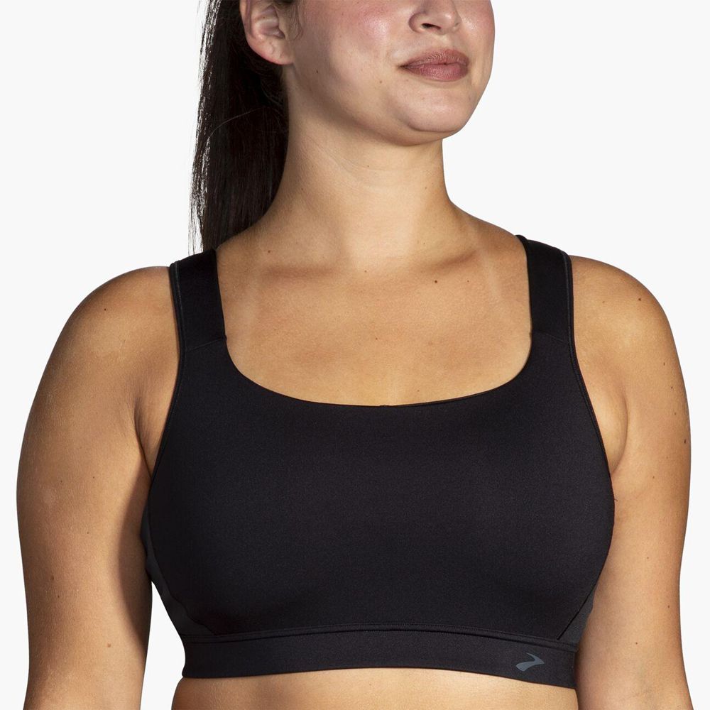 Black Brooks Womens Convertible 2.0 Sports Bra | BAK-596120