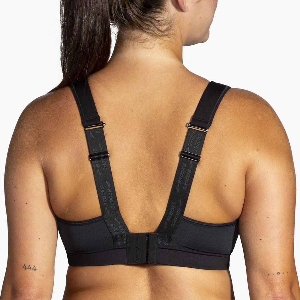 Black Brooks Womens Convertible 2.0 Sports Bra | BAK-596120