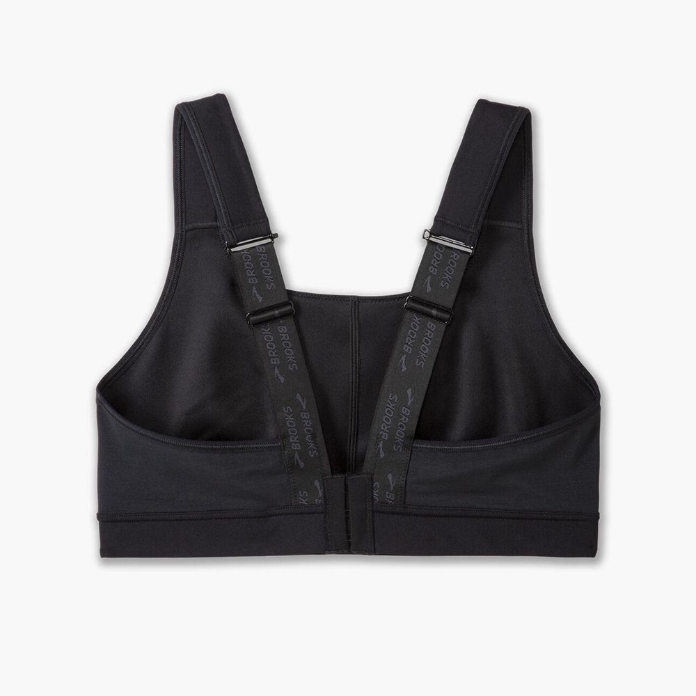 Black Brooks Womens Convertible 2.0 Sports Bra | BAK-596120