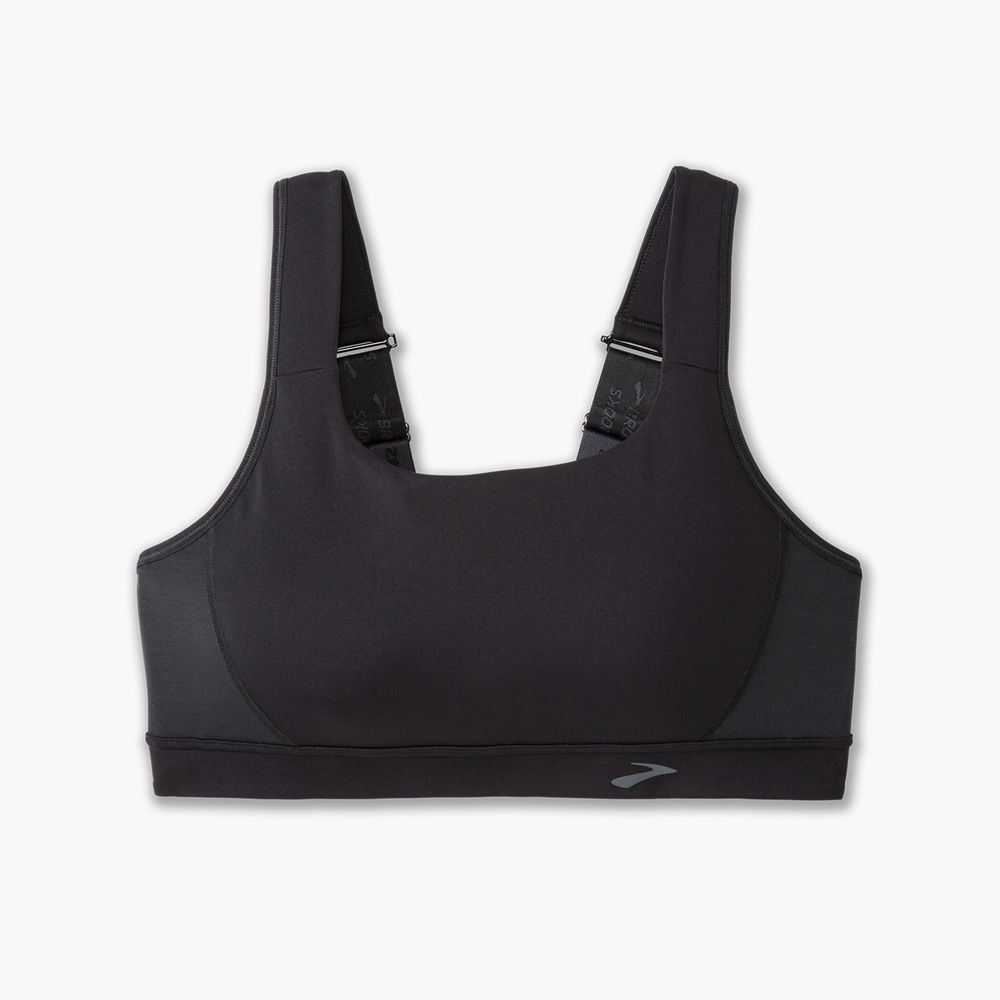 Black Brooks Womens Convertible 2.0 Sports Bra | BAK-596120