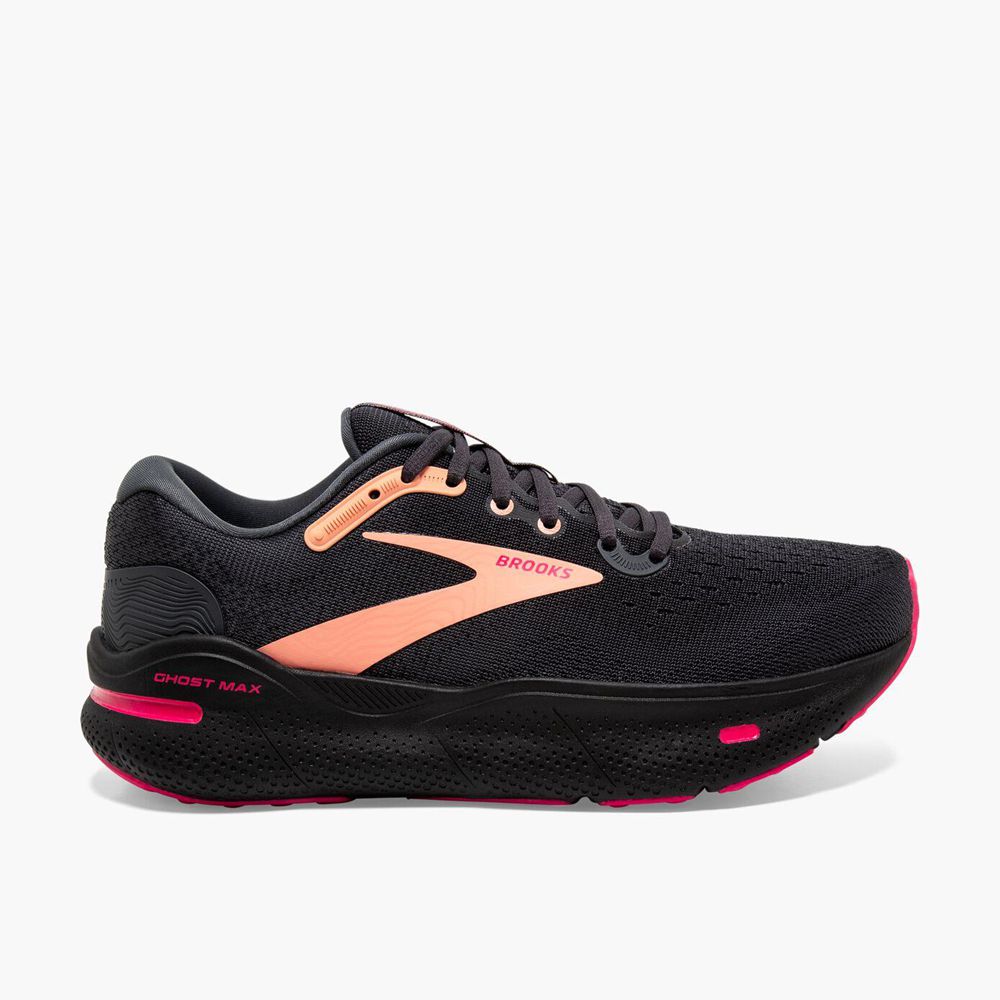 Black Brooks Womens Ghost Max Running Shoes | XDY-186405