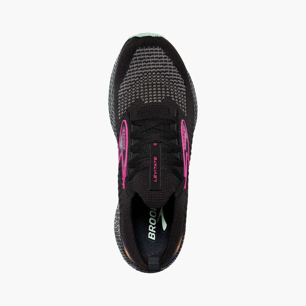 Black Brooks Womens Levitate StealthFit 6 Sports Shoes | LAP-860139