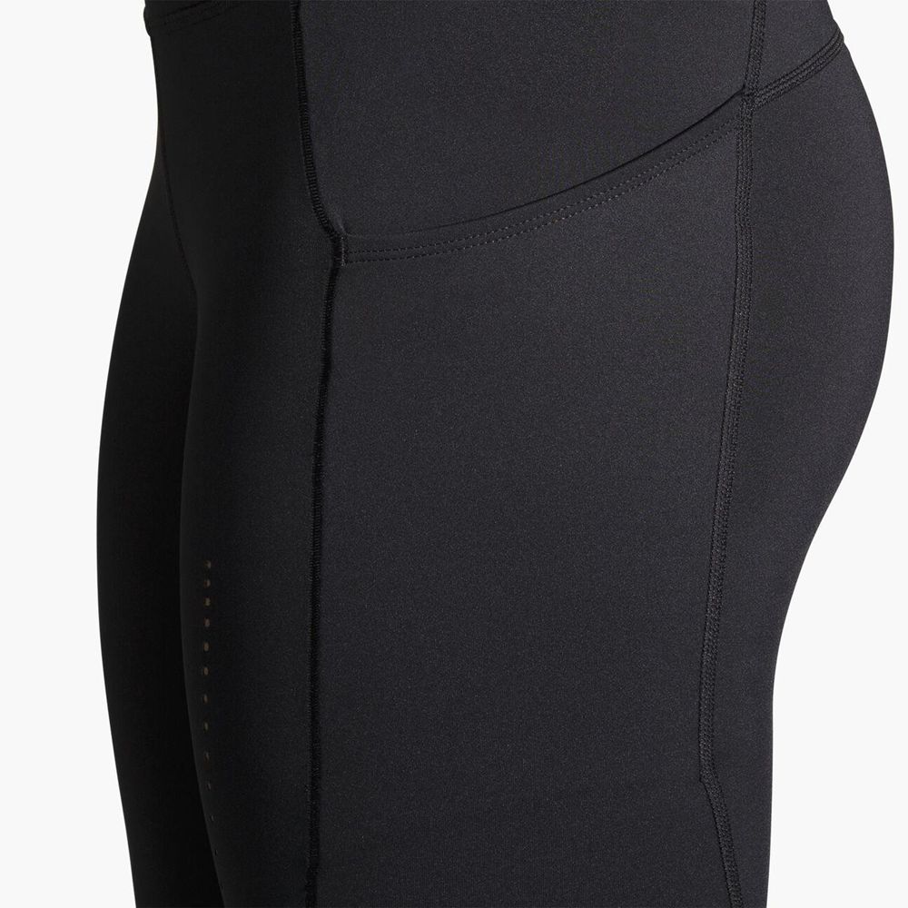 Black Brooks Womens Method 3/4 Tight Pants | EJL-238190