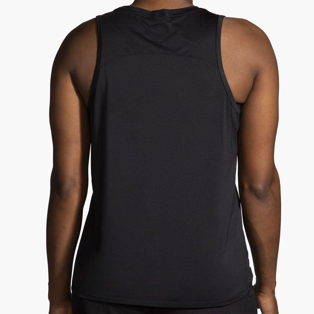 Black Brooks Womens Sprint Free 2.0 Tank Top | BLK-238756