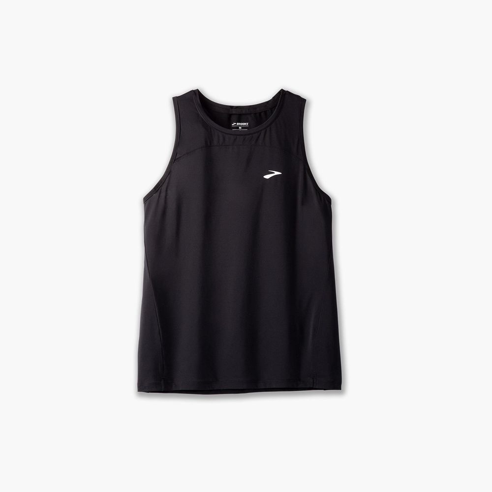 Black Brooks Womens Sprint Free 2.0 Tank Top | BLK-238756