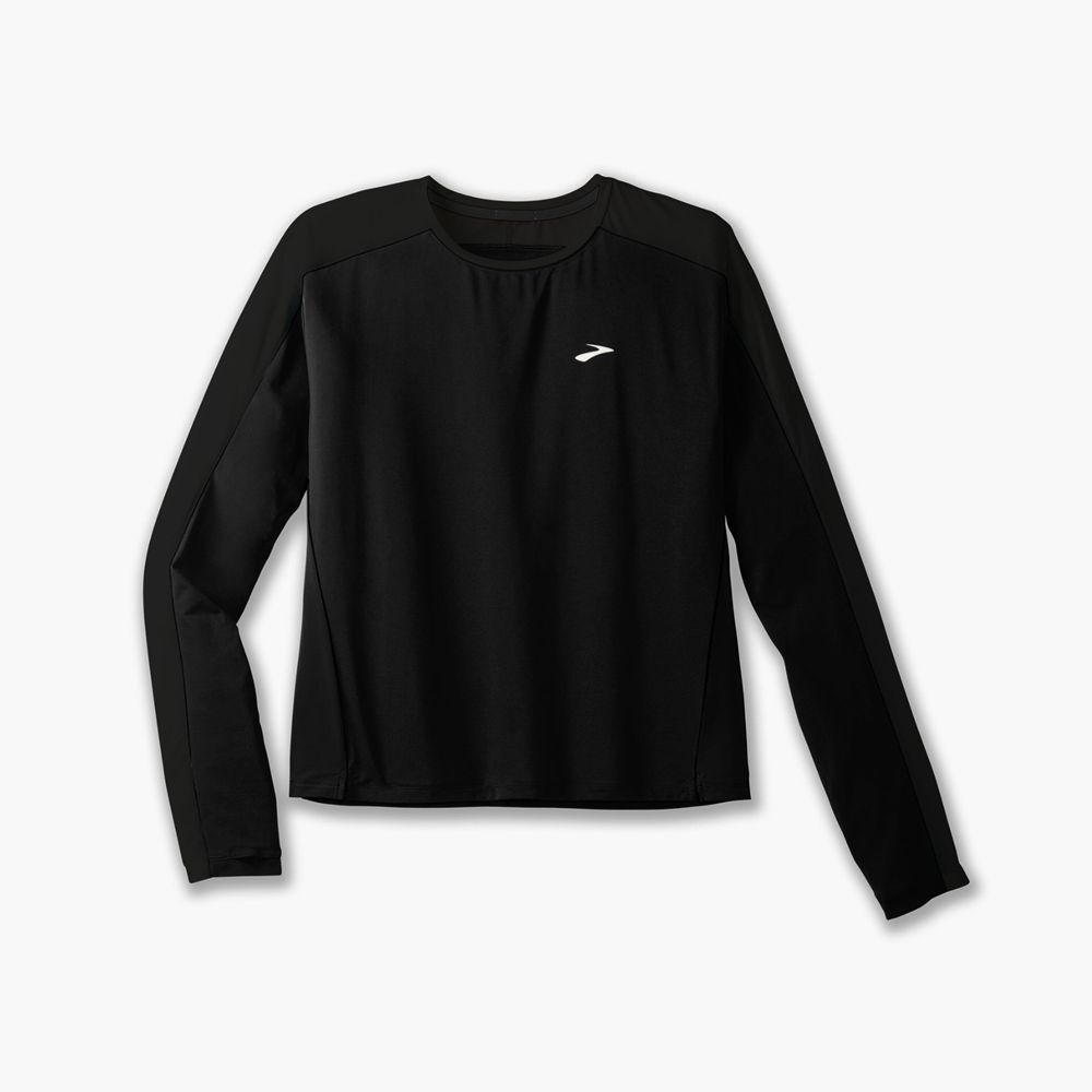 Black Brooks Womens Sprint Free Long Sleeve 2.0 T-Shirt | FHZ-173428