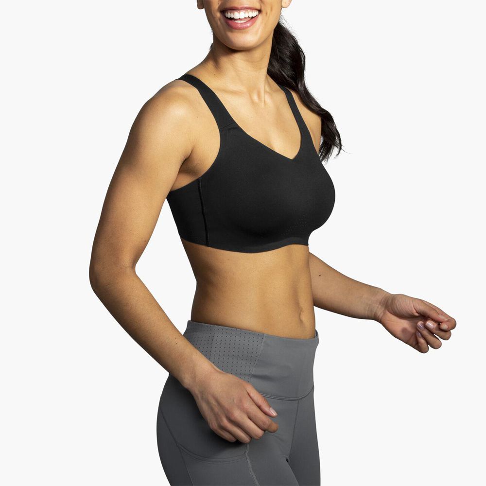 Black Brooks Womens Underwire Sports Bra | BVT-618203