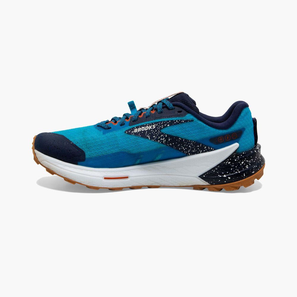 Blue Brooks Mens Catamount 2 Running Shoes | OMP-130785