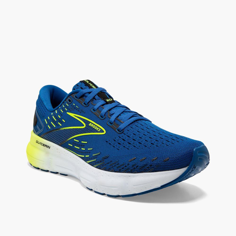 Blue Brooks Mens Glycerin 20 Running Shoes | FKA-089364