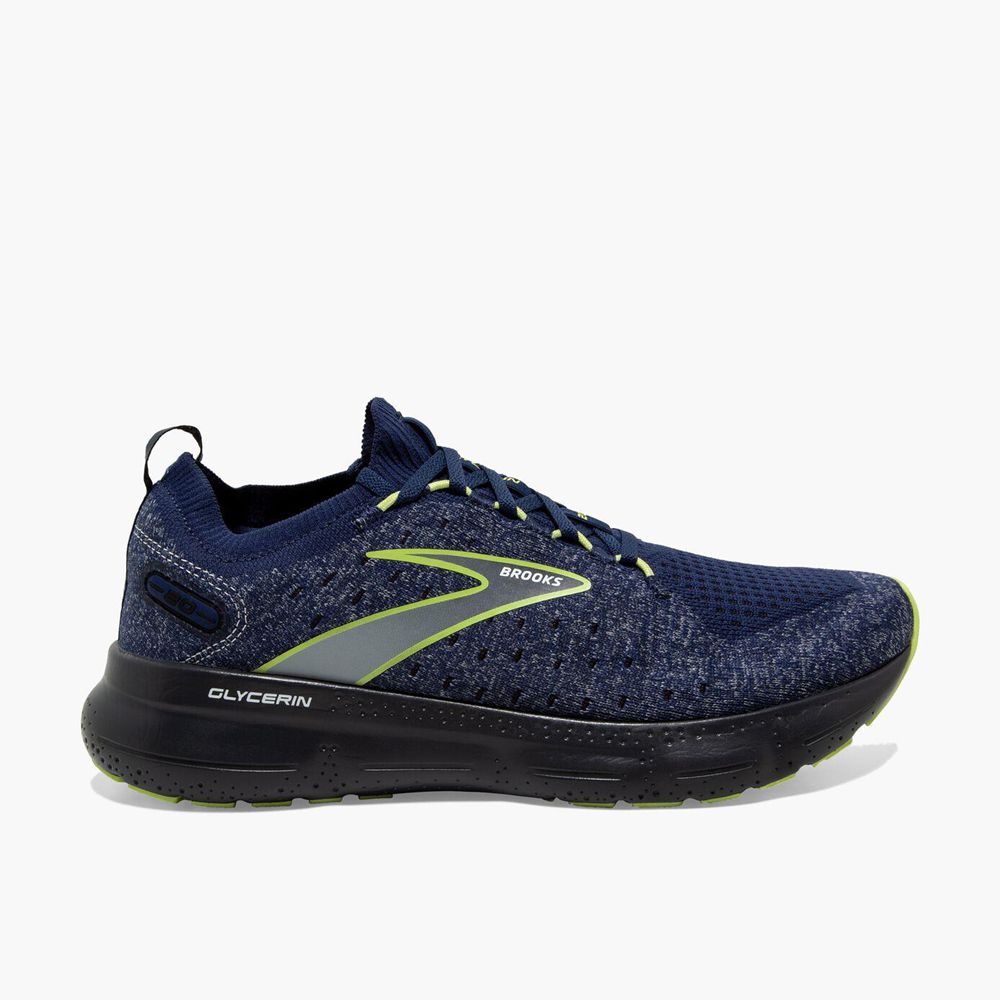 Blue Brooks Mens Glycerin StealthFit 20 Running Shoes | KXJ-946307