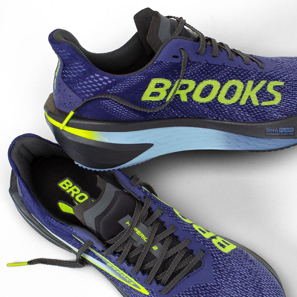 Blue Brooks Mens Hyperion 2 Sports Shoes | RUK-521304