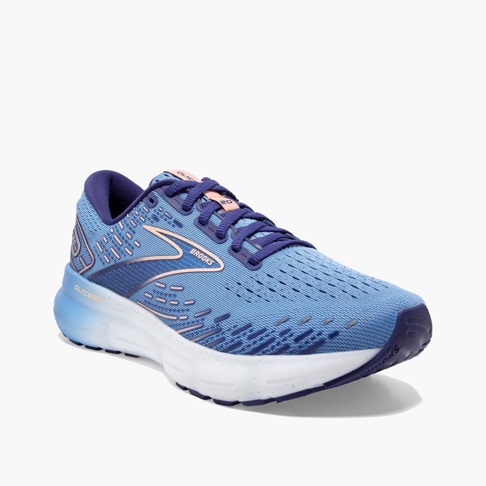 Blue Brooks Womens Glycerin 20 Running Shoes | EYS-014573